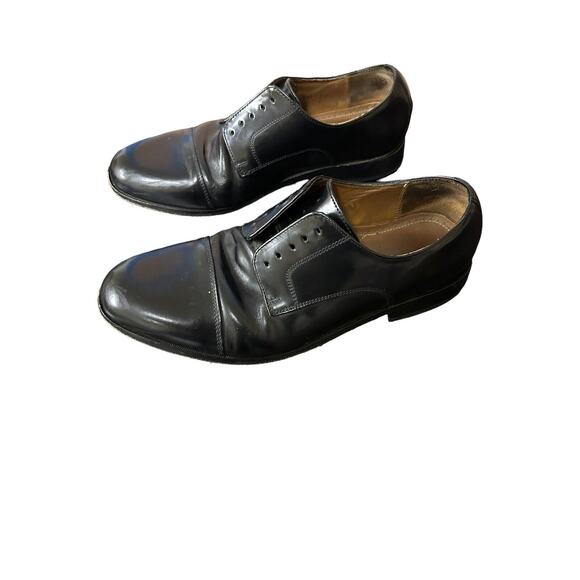 FLORSHEIM BLACK LEATHER DRESS SHOES MEN'S SIZE 9 M - Picture 2 of 10